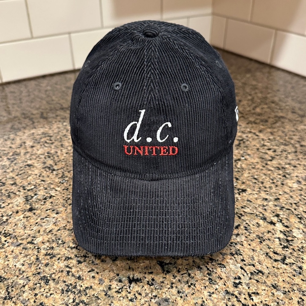 D.C. United Hat New Era 9TWENTY Adjustable Strapback Corduroy Black MLS